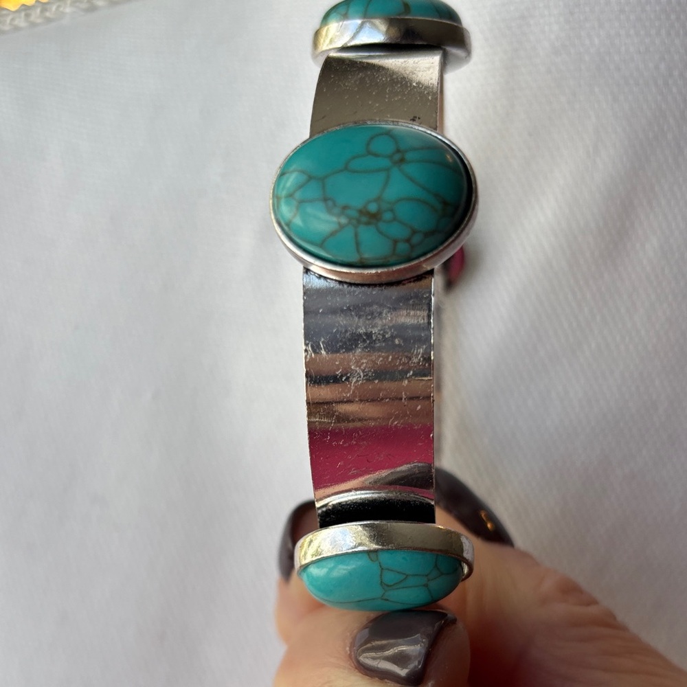 Turquoise and Silver Women's Bracelet